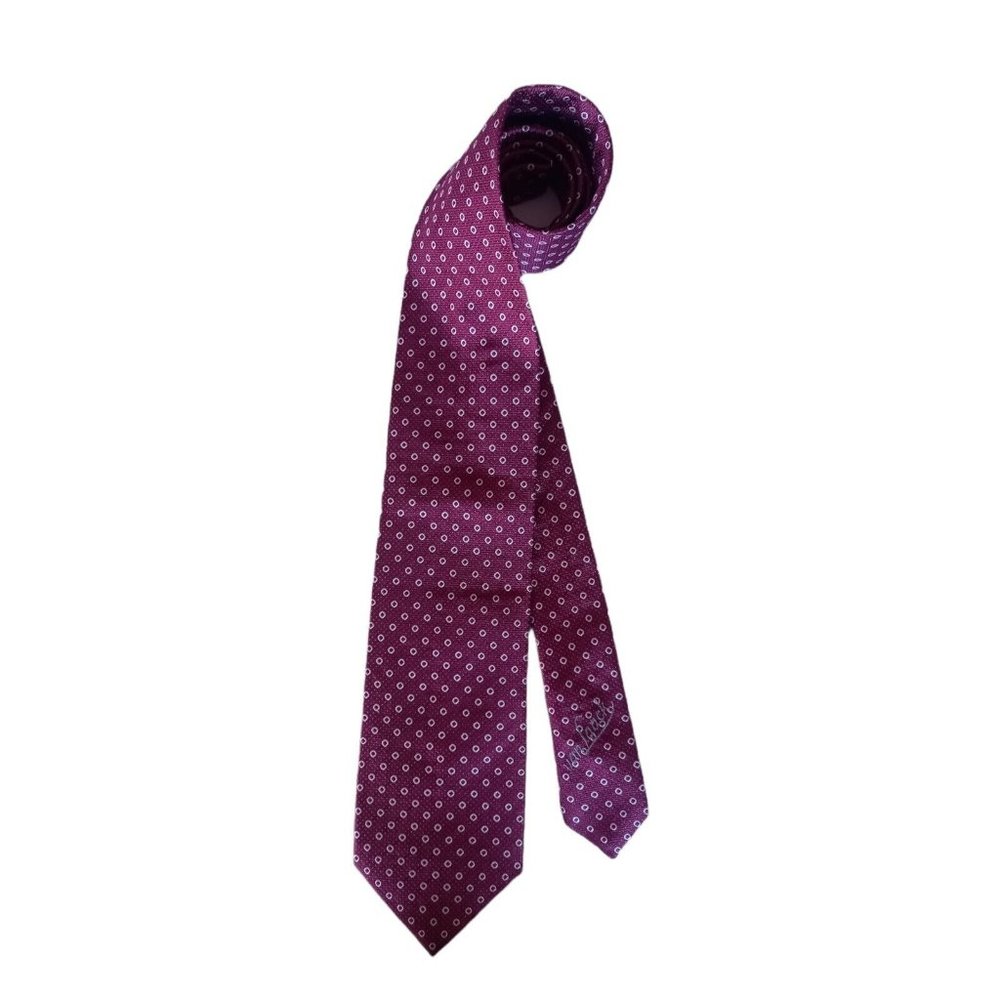 VAN LAACK Purple Geometric 100% Silk Tie 58"/ 3".1/2 NWOT - Picture 1 of 6